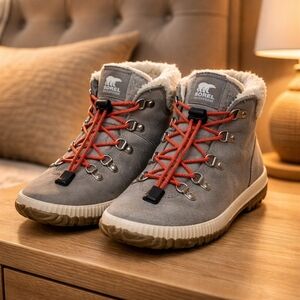 Sorel Gray Out N About Ankle Boots Size 5